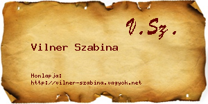 Vilner Szabina névjegykártya