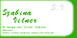 szabina vilner business card